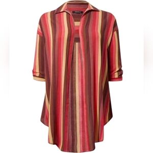 Torrid Open Front  KimonI Striped Multicolor Women's Top